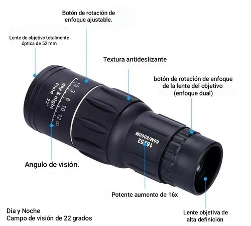 Monocular Profesional 16X PowerVision™ – Ver Más Lejos con Máxima Nitidez